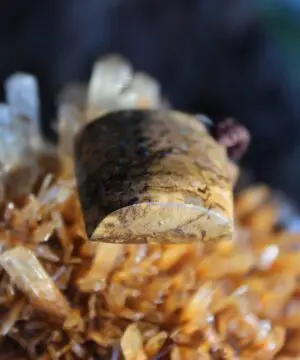 Matrix Opal Necklace,Hand Polished Boulder Opal Pendant,Shibari Macrame Cord,Elven jewelry, viking larp celtic tribal jewellery