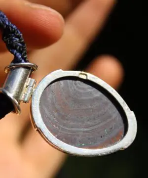 Matrix Koroit BOULDER Opal Pendant Necklace,Australian Fire Opal Jewelry,Sterling Silver Necklace,Macrame Cord, Elven Jewelry