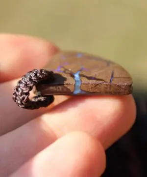 Rainbow Opal Pendant,Boulder Opal Jewelry,Shibari Macrame Cord