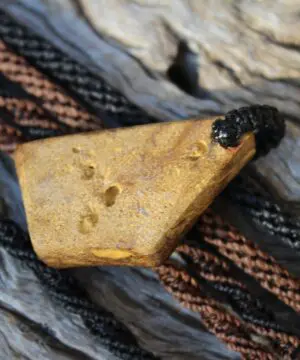 Matrix Opal Necklace,Hand Polished Boulder Opal Pendant,Shibari Macrame Cord,Elven jewelry, viking larp celtic tribal jewellery