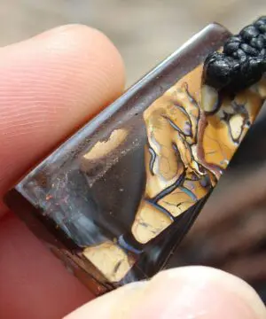 Boulder Opal Art Pendant. Genuine Australian Opal Macrame Necklac. Elven Rustic Style jewelry