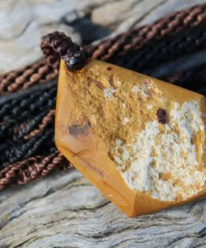 Boulder Opal Art Pendant, Genuine Australian Opal Macrame Necklace, Elven Rustic Style jewelry