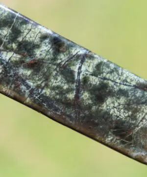 Australian Royal Rhyolite Necklace, Rain-forest Jasper Pendant, Australian Made macrame cord,ELVEN jewelry, Elf Pendant, Green Stone Jewelry