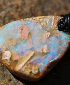 Crystal OPAL Petrify Wood,Boulder Opal Pendant,OPAL Necklace,Tribal Pendant,Petrified Wood Jewelry,opalized,elven dinosaur bone
