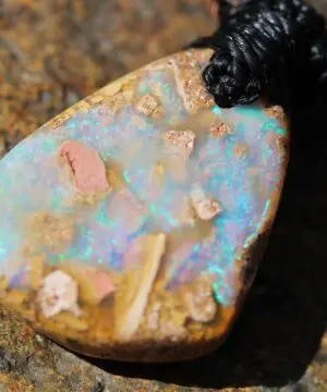 Crystal OPAL Petrify Wood,Boulder Opal Pendant,OPAL Necklace,Tribal Pendant,Petrified Wood Jewelry,opalized,elven dinosaur bone