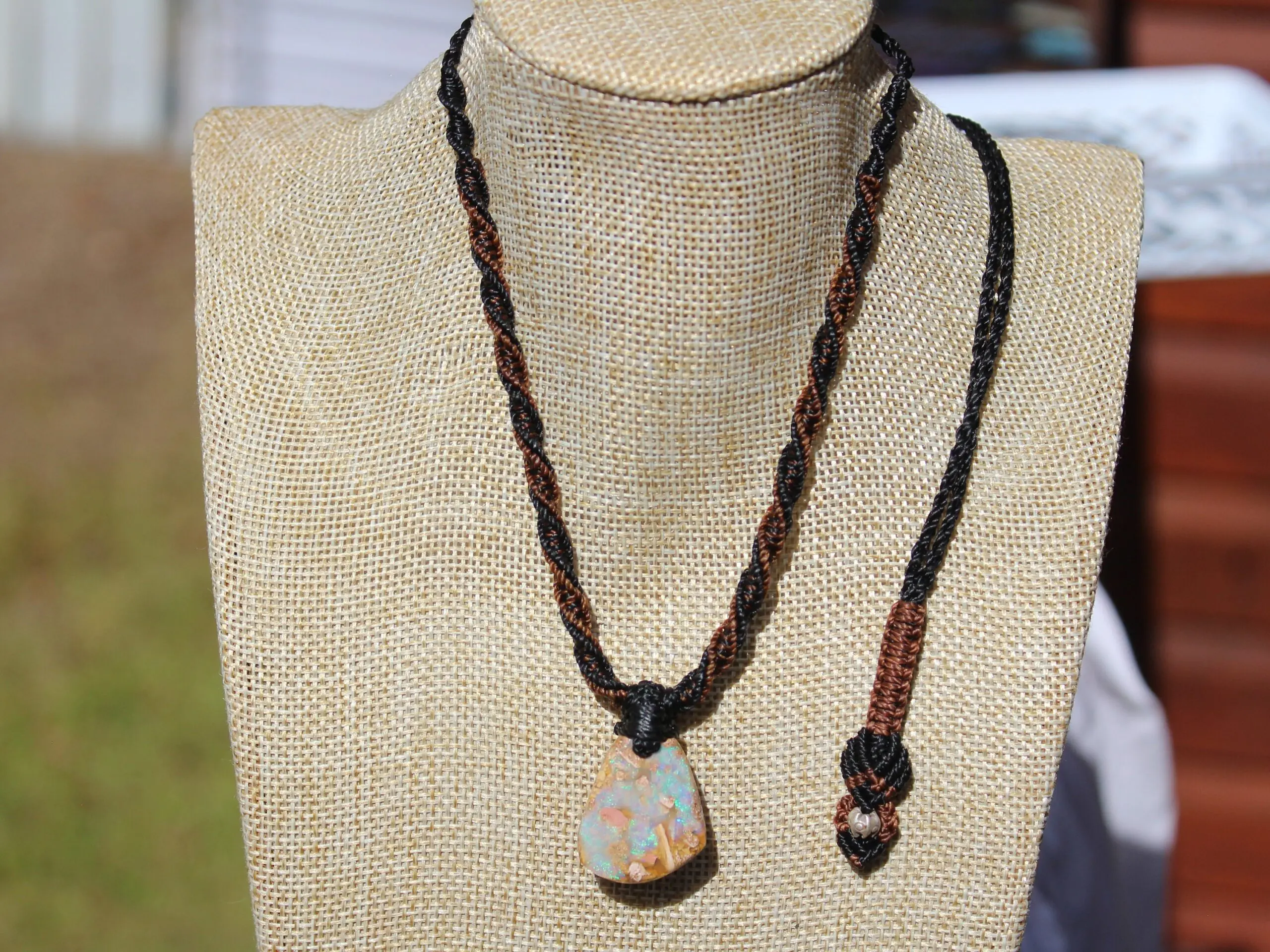 Crystal OPAL Petrify Wood,Boulder Opal Pendant,OPAL Necklace,Tribal Pendant,Petrified Wood Jewelry,opalized,elven dinosaur bone