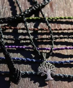 TREE OF LIFE Marcasite Jewelry,Sterling Silver Pendant Necklace,Pyrite Crystal Jewelry,Shibari Macrame Cord,Art Deco,Gemstone,elf cosplay,