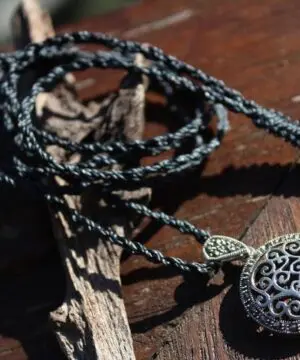 Celtic Marcasite Jewelry,Sterling Silver Pendant Necklace,Pyrite Crystal Jewelry,Shibari Macrame Cord,Art Deco,Gemstone,Elven, elf cosplay