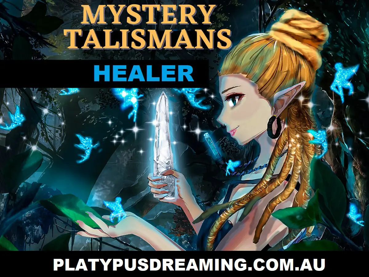 Mystery HEALER Stone Necklace, Healing Crystal Stone Pendant, Australian made Macrame Cord Healing Protection Jewelry, Healing Talisman