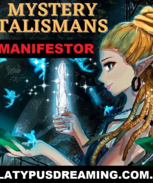 Mystery MANIFESTOR Stone Necklace, Manifest Crystal Stone Pendant, Australian Handmade Tropical Cord Healing Protection Talisman