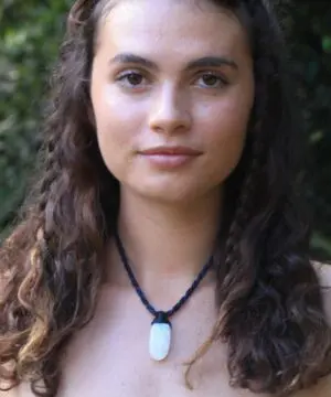 Handcrafted Elven Rainbow Moonstone Necklace, White moonstone Pendant, Macrame Cord, Natural Crystal Healing Jewelry, Statement Piece