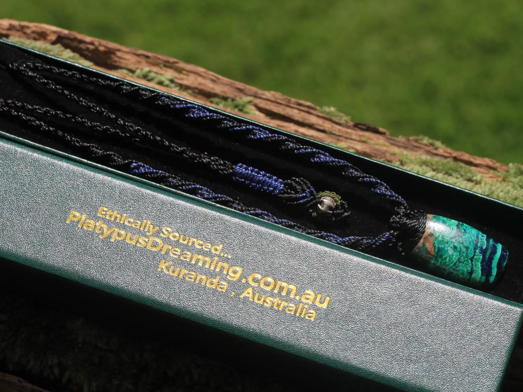 High End Azurite Pendant, Elven chrysocolla Necklace,Malachite Necklace.Necklace,Deep Blue Elf jewelry