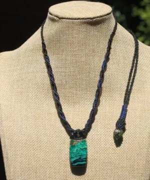 High End Azurite Pendant, Elven chrysocolla Necklace,Malachite Necklace.Necklace,Deep Blue Elf jewelry