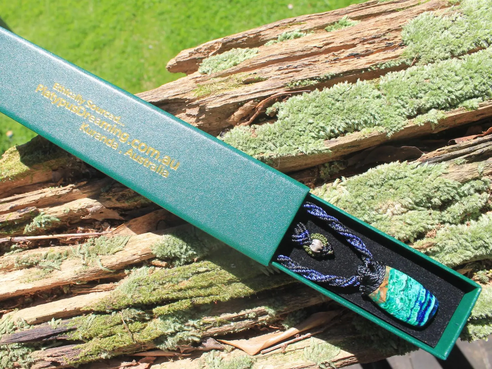 High End Azurite Pendant, Elven chrysocolla Necklace,Malachite Necklace.Necklace,Deep Blue Elf jewelry