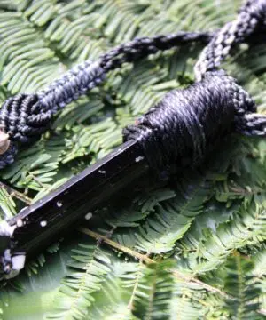 BLACK TOURMALINE schorl pendant, Tourmaline Necklace, Australian Made Macrame cord, October BirthStone, Black gem stone Healing Jewelry