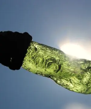 Authentic MOLDAVITE Pendant, Genuine Moldavite Necklace, Raw CRYSTAL Necklace, elven jewelry, Australian made macreme cord, Meteorite