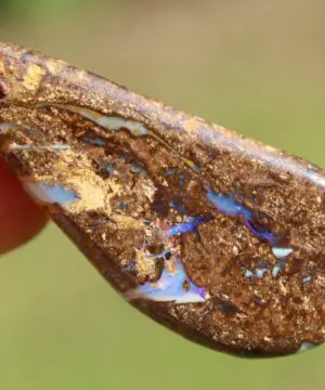 Australian Purple Boulder OPAL Pendant Necklace, Solid Boulder Opal jewelry, Australian Made Tropical Macrame Wax Cord Healing Jewelry