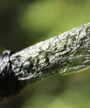 Authentic MOLDAVITE Pendant, Genuine Moldavite Necklace, Raw CRYSTAL Necklace, elven jewelry, Australian made macreme cord, Meteorite