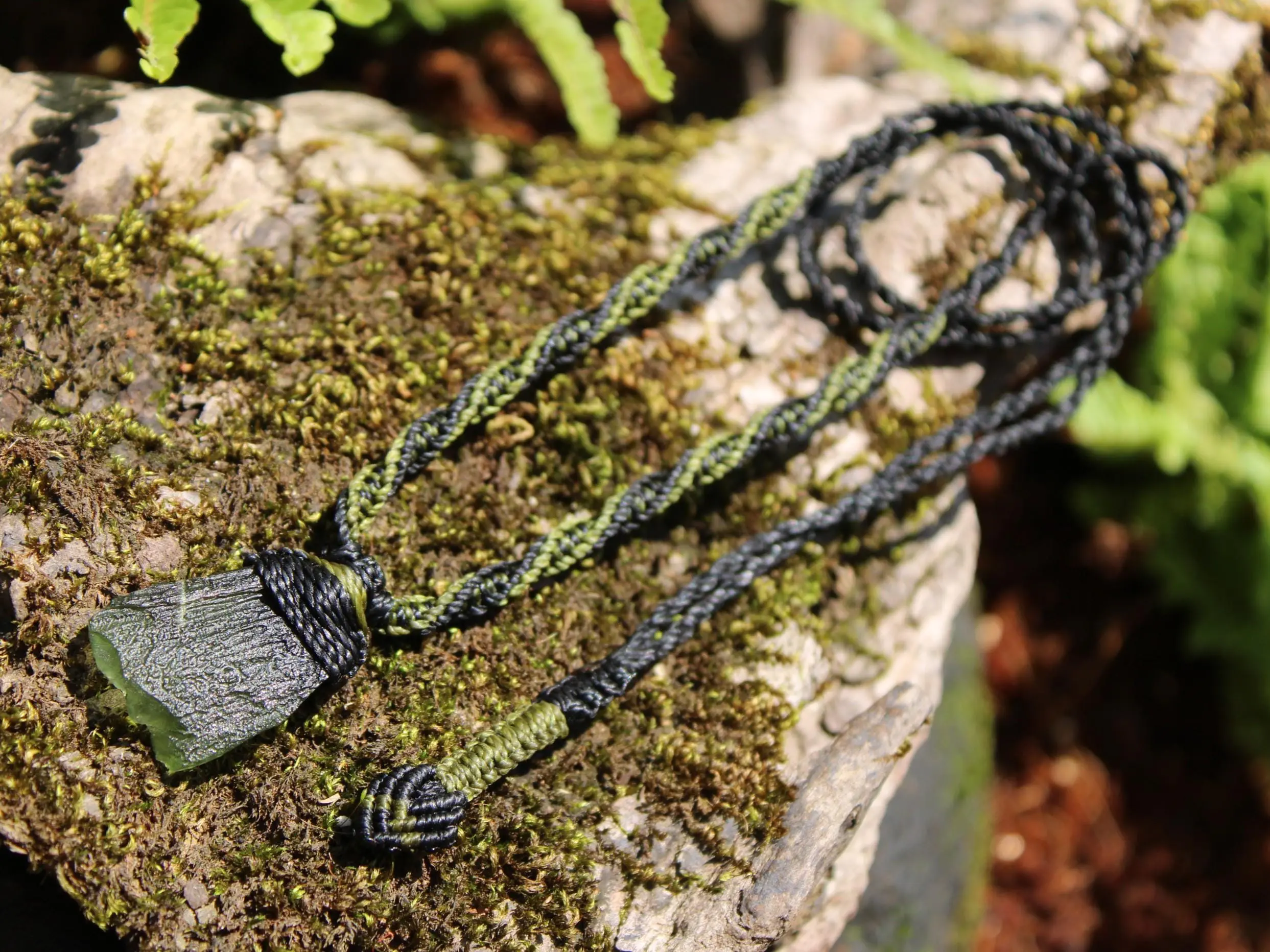 Genuine Moldavite Pendant, Raw Real Rough Moldavite Necklace, Authentic Moldavite Green Stone Jewelry, Elven Crystal healing,Australian made