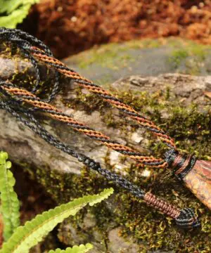 Koroit Boulder Opal Necklace • Australian Solid Opal Pendant • Hand-Polished Crystal Talisman • Australian made handwoven tropical cord