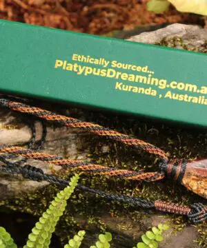 Koroit Boulder Opal Necklace • Australian Solid Opal Pendant • Hand-Polished Crystal Talisman • Australian made handwoven tropical cord