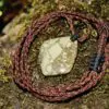 Australian Rainforest Jasper Pendant , Royal Rhyolite Necklace, Australian made macrame cord,ELVEN jewelry, green summer beach jewellery