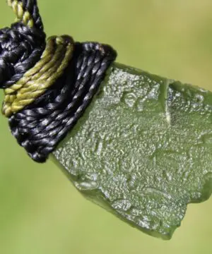 Genuine Moldavite Pendant, Raw Real Rough Moldavite Necklace, Authentic Moldavite Green Stone Jewelry, Elven Crystal healing,Australian made