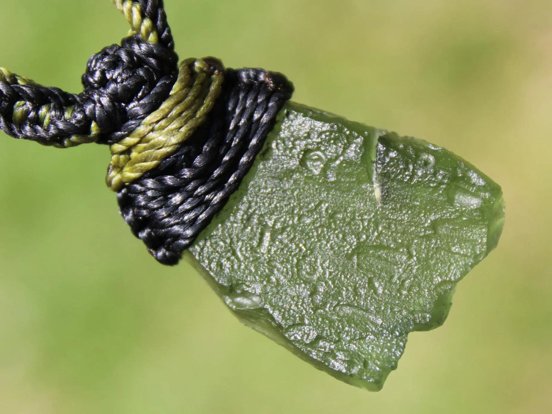 Genuine Moldavite Pendant, Raw Real Rough Moldavite Necklace, Authentic Moldavite Green Stone Jewelry, Elven Crystal healing,Australian made