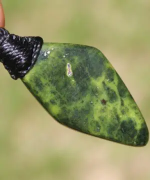 Tasmanian Serpentine Pendant, Australian Atlantisite Necklace • Australian Handmade Talisman, Australian handwoven tropical cord