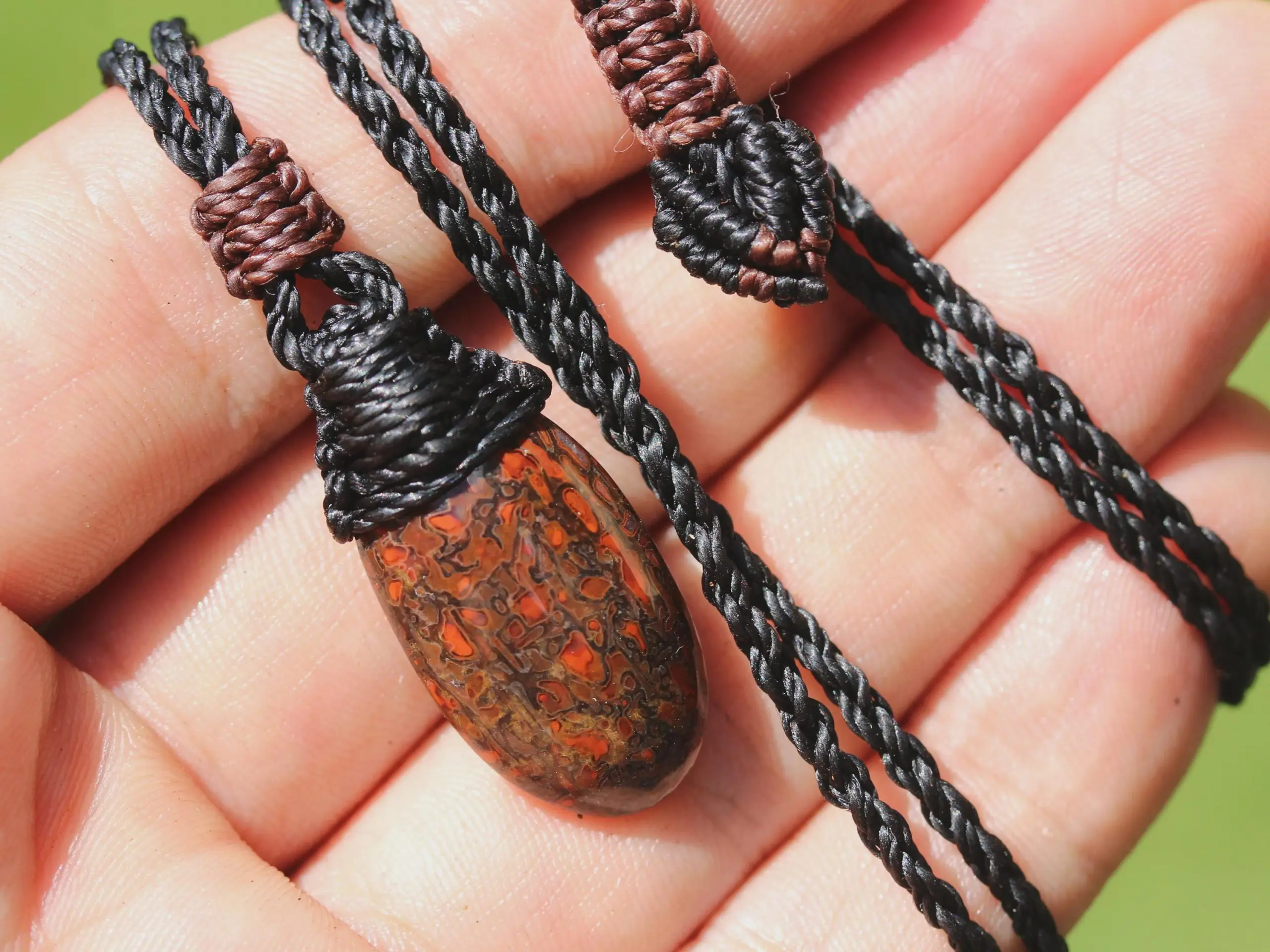 Red Dinosaur Fossil Jewelry, Authentic dragon's bone pendant, Dinosaur bone, Ancient Fossil Power, Tribal Talisman Pendant