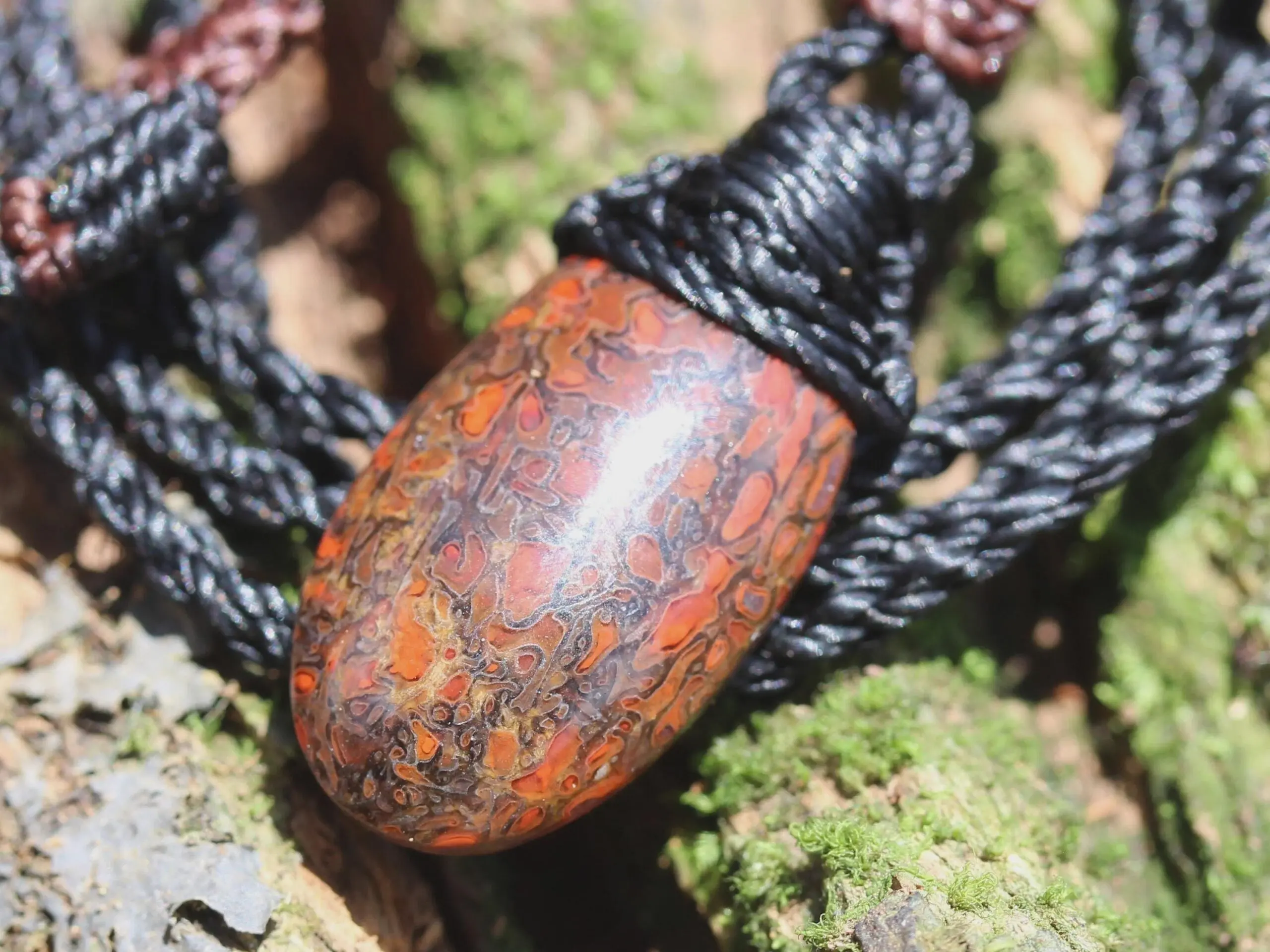 Red Dinosaur Fossil Jewelry, Authentic dragon's bone pendant, Dinosaur bone, Ancient Fossil Power, Tribal Talisman Pendant