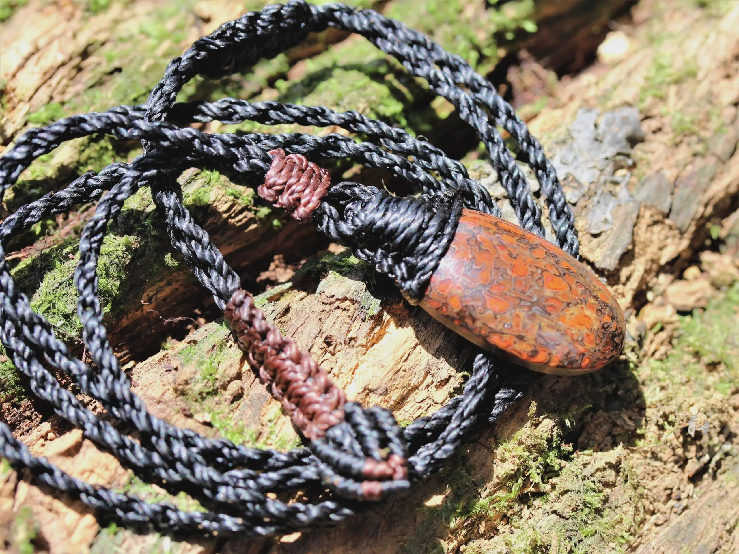 Red Dinosaur Fossil Jewelry, Authentic dragon's bone pendant, Dinosaur bone, Ancient Fossil Power, Tribal Talisman Pendant