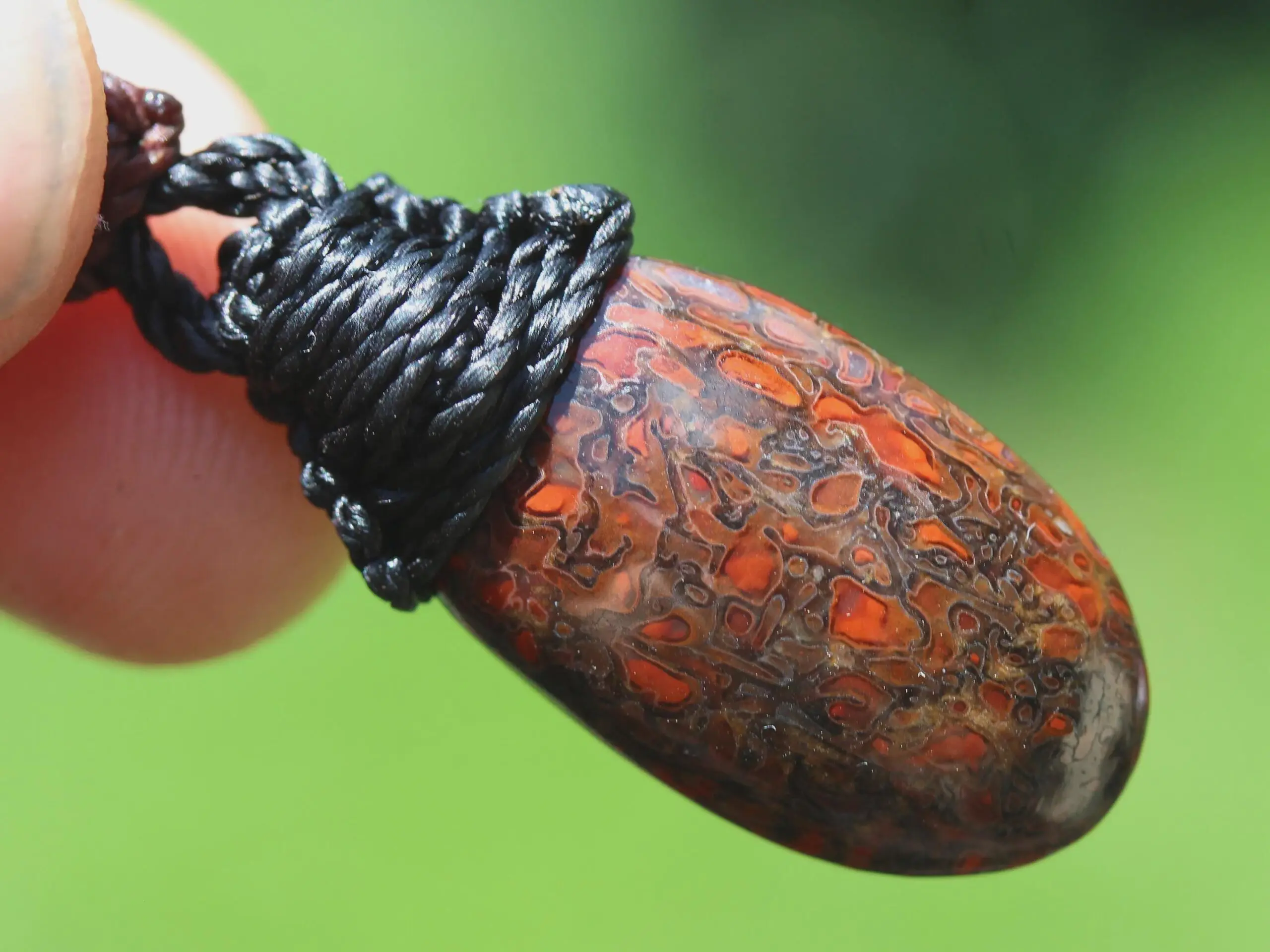 Red Dinosaur Fossil Jewelry, Authentic dragon's bone pendant, Dinosaur bone, Ancient Fossil Power, Tribal Talisman Pendant