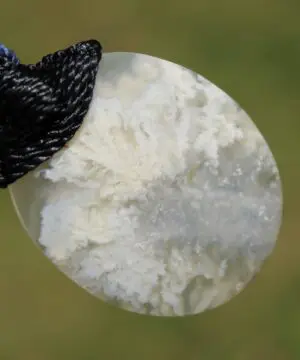 Australian Angelic Agate Necklace , agate creek pendant, Australian handmade handwoven tropical cord , Agate Pendant necklace