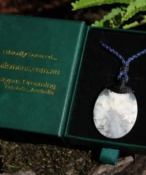 Australian Angelic Agate Necklace , agate creek pendant, Australian handmade handwoven tropical cord , Agate Pendant necklace