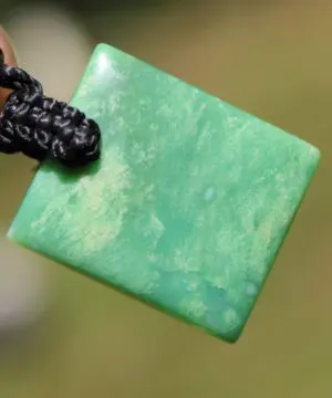 Australian Chrysoprase Necklace, Chrysoprase Pendant, Australian made Macrame Cord, Beaded crystal healing jewelry, gift for her him