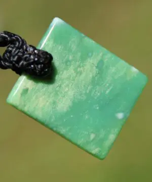 Australian Chrysoprase Necklace, Chrysoprase Pendant, Australian made Macrame Cord, Beaded crystal healing jewelry, gift for her him