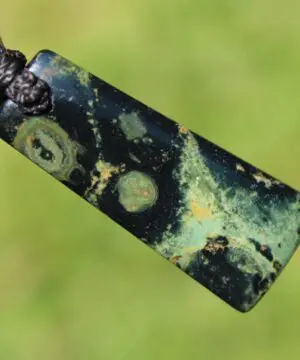 Kambaba Jasper Necklace • Stromatolite Fossil Pendant • Ancient Algae Talisman • Tribal Healing Jewelry • Australian Handmade Tropical Cord