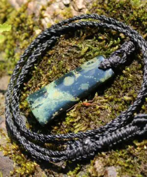 Kambaba Jasper Necklace • Stromatolite Fossil Pendant • Ancient Algae Talisman • Tribal Healing Jewelry • Australian Handmade Tropical Cord