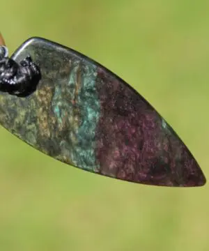 American Elven Rainbow Obsidian Pendant • Volcanic Glass Necklace • Healing Tribal Talisman • Australian Handmade Tropical Cord