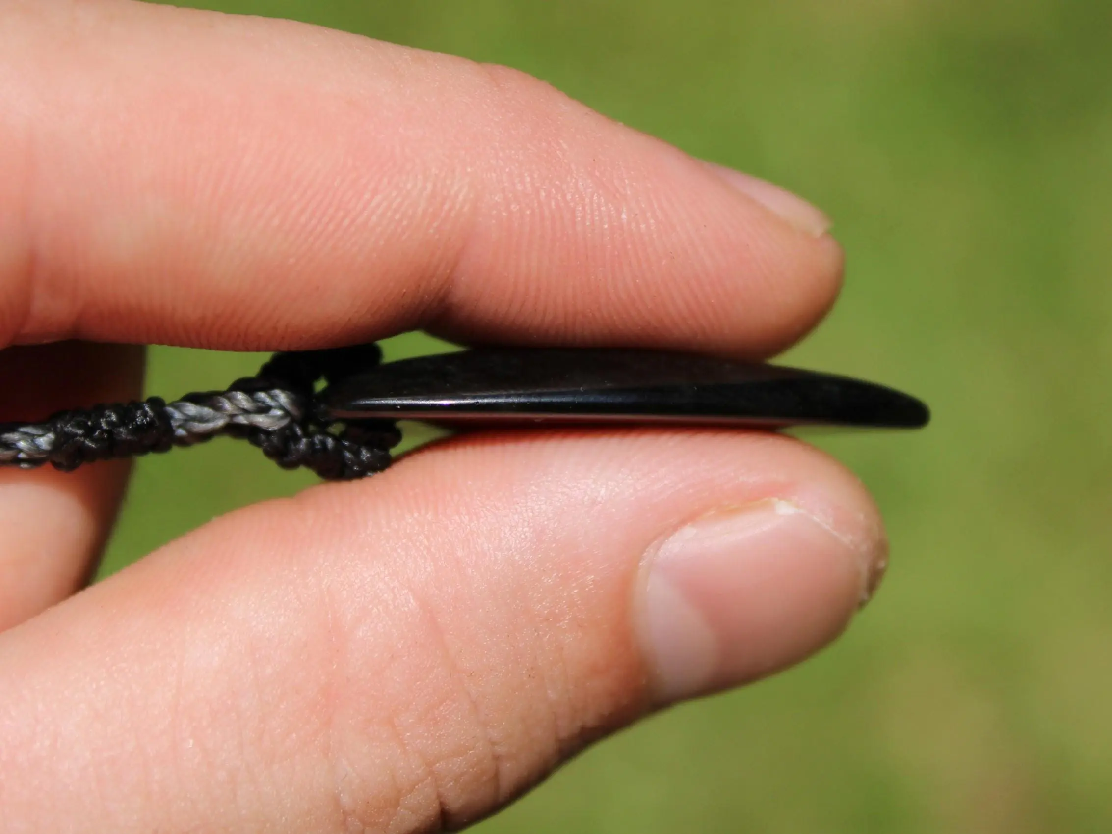 American Elven Rainbow Obsidian Pendant • Volcanic Glass Necklace • Healing Tribal Talisman • Australian Handmade Tropical Cord