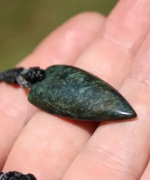 American Elven Rainbow Obsidian Pendant • Volcanic Glass Necklace • Healing Tribal Talisman • Australian Handmade Tropical Cord