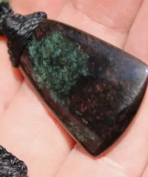 American Elven Rainbow Obsidian Pendant • Volcanic Glass Necklace • Healing Tribal Talisman • Australian Handmade Tropical Cord