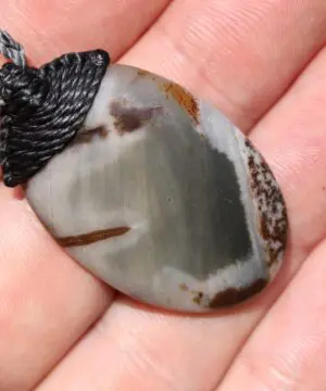 Australian outback jasper necklace,australian made thin macrame cord stone jewelry, crystal healing pendant necklace, platypus dreaming