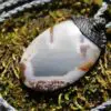 Australian outback jasper necklace,australian made thin macrame cord stone jewelry, crystal healing pendant necklace, platypus dreaming