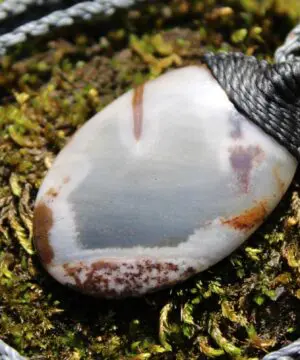 Australian outback jasper necklace,australian made thin macrame cord stone jewelry, crystal healing pendant necklace, platypus dreaming