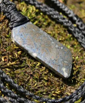 Natural Silver in Quartz Necklace • Canadian Raw Silver Quartz Pendant • Mineral Talisman • Australian Handmade • Handwoven Tropical Cord