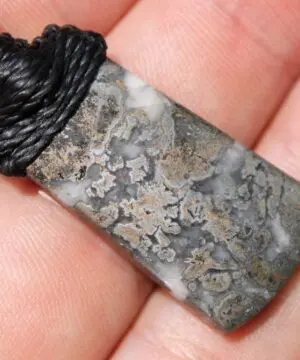 Canadian Natural Silver in Quartz Necklace • Raw Silver Quartz Pendant • Mineral Talisman • Australian Handmade • Handwoven Tropical Cord