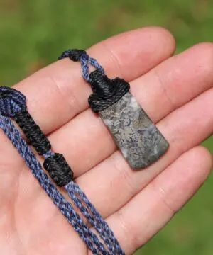 Canadian Natural Silver in Quartz Necklace • Raw Silver Quartz Pendant • Mineral Talisman • Australian Handmade • Handwoven Tropical Cord