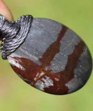 Australian Outback Jasper Pendant Necklace • Australian Handmade Handwoven Tropical Cord • Earthy Tribal Healing Stone Jewelry